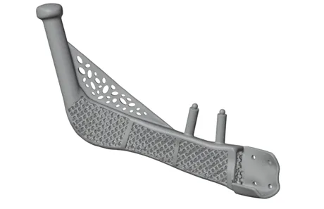 Lattice structure inside the implant body