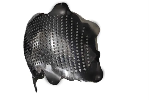 Implant fitted to the skull model
